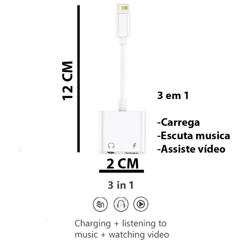 For iOS 3,5mm USB C Earphone Adapter Charging Plug AUX Audio Cable iPhone Samsung Xiaomi