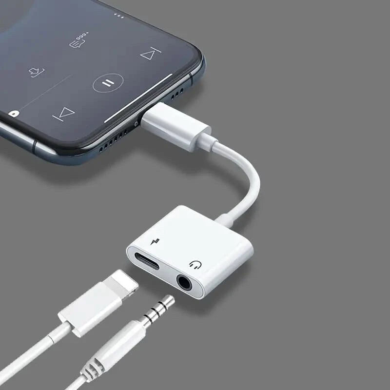 For iOS 3,5mm USB C Earphone Adapter Charging Plug AUX Audio Cable iPhone Samsung Xiaomi