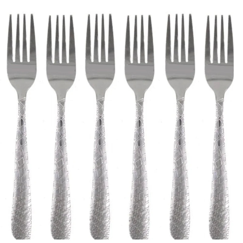 Kit With 6 (Six) Good Quality Stainless Steel Talher Forks For Use In Restaurant Home Bar-IMMEDIATE SHIP FOR ALL BRAZIL