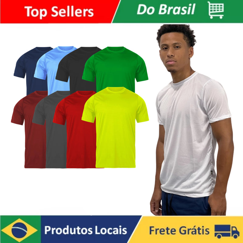 Breathable and Furadinho Fabric Dry T-Shirt Gym Male Workout Absorbs Sweat