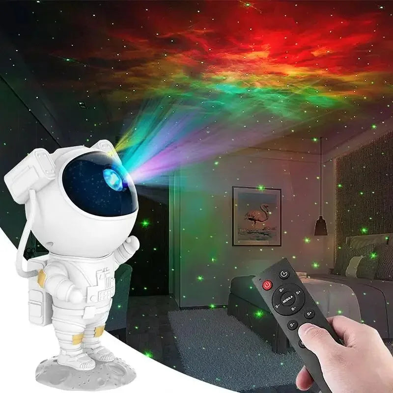 JD Magical Galaxy Light Projector-Stars and Galaxies with Adjustable Brightness and Speed, Astronaut Night Light