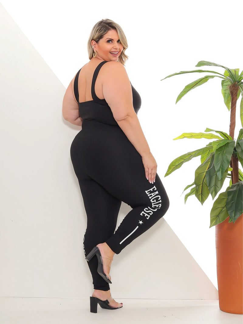 Calça Legging Plus Size Feminina Levanta Bumbum Eaglerose Cintura Alta Comfort Algodão Premium Tendência