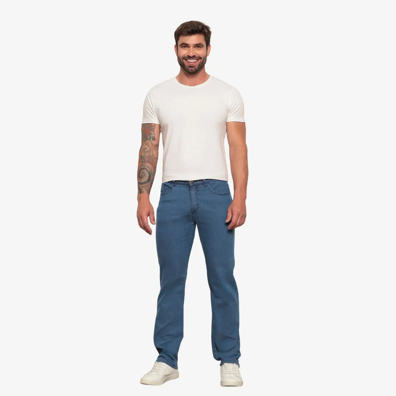 Men's Slim Slim Clear Wash Pants With Elastane