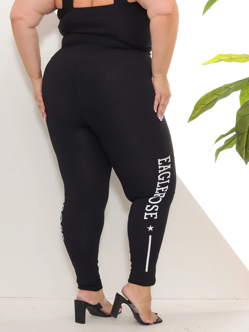 Calça Legging Plus Size Feminina Levanta Bumbum Eaglerose Cintura Alta Comfort Algodão Premium Tendência