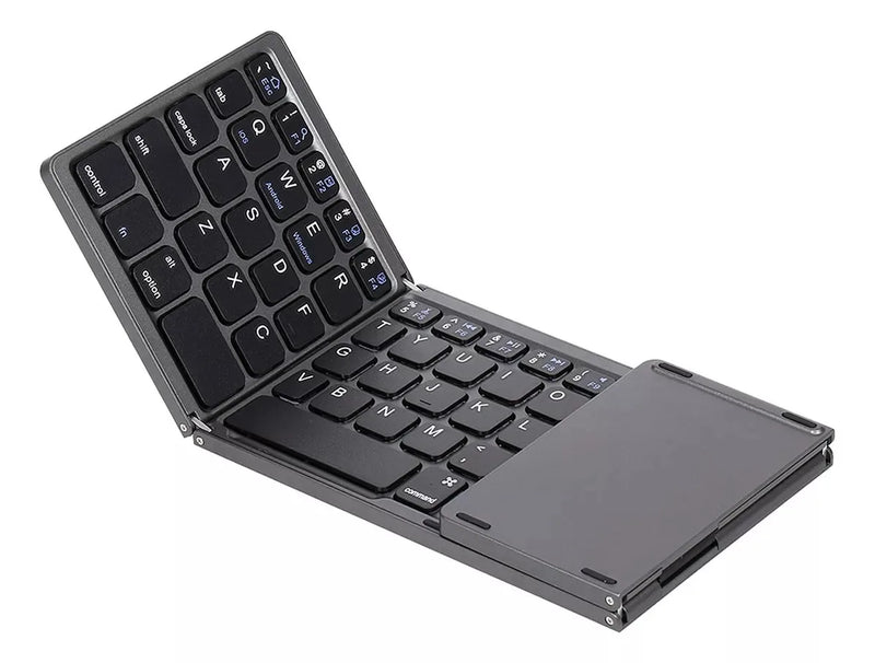 Bluetooth Wireless Rechargeable Mini Foldable Portable Compact High Performance Ergonomic Versatile Keyboard TouchPad for Tablet