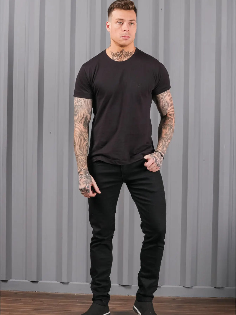 Black Skinny Men's Pants Basic Model Casual Premium Line