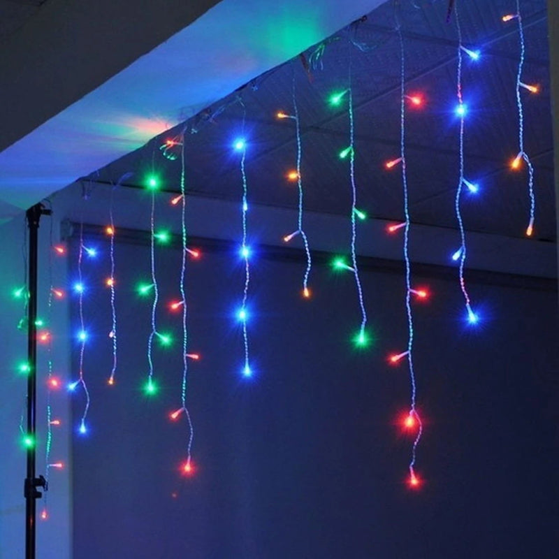 Cascata Pisca Pisca 5m 200Leds 110/220V Luzes de natal 8 funções Guirlanda cachoeira decoração Casa árvore exterior e interior