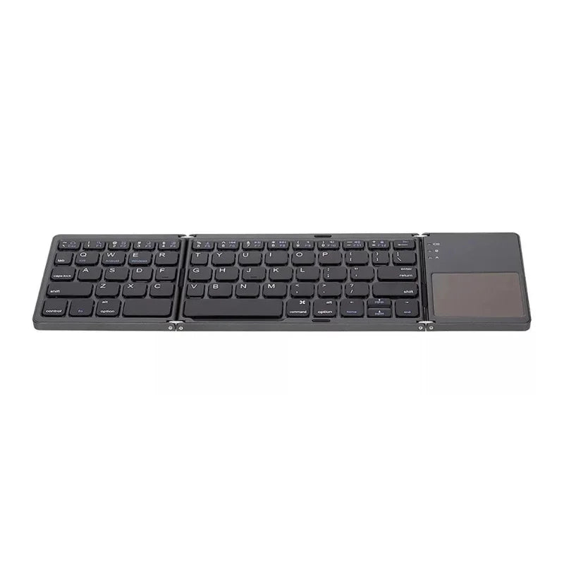 Bluetooth Wireless Rechargeable Mini Foldable Portable Compact High Performance Ergonomic Versatile Keyboard TouchPad for Tablet