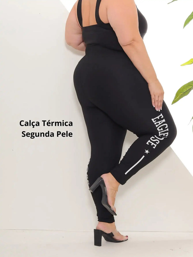 Calça Legging Plus Size Feminina Levanta Bumbum Eaglerose Cintura Alta Comfort Algodão Premium Tendência