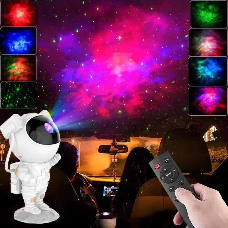 JD Magical Galaxy Light Projector-Stars and Galaxies with Adjustable Brightness and Speed, Astronaut Night Light