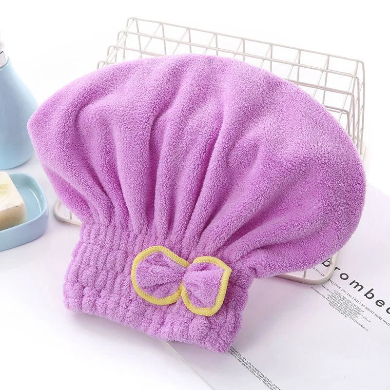 Anti Frizz Microfiber Hair Dry Towel Caps Post Bath Hair Caps