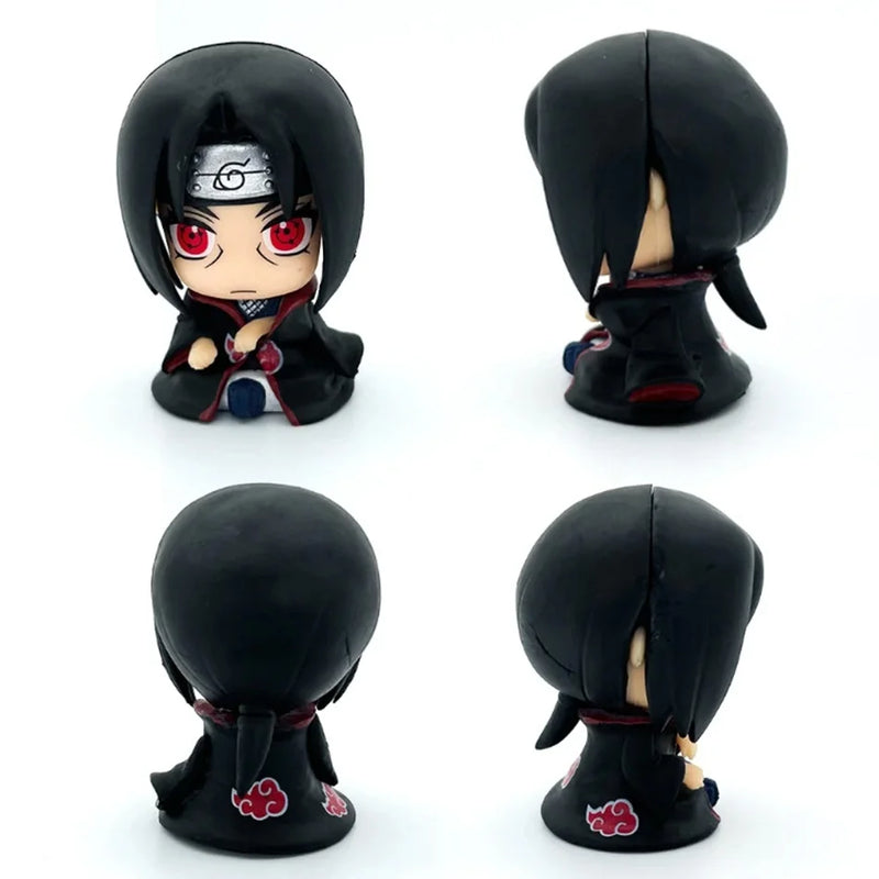 Hot 10cm Naruto Anime Figure Uzumaki Naruto Kakashi Uchiha Sasuke Itachi Cute Toys Q Figurals Action Figurine Model