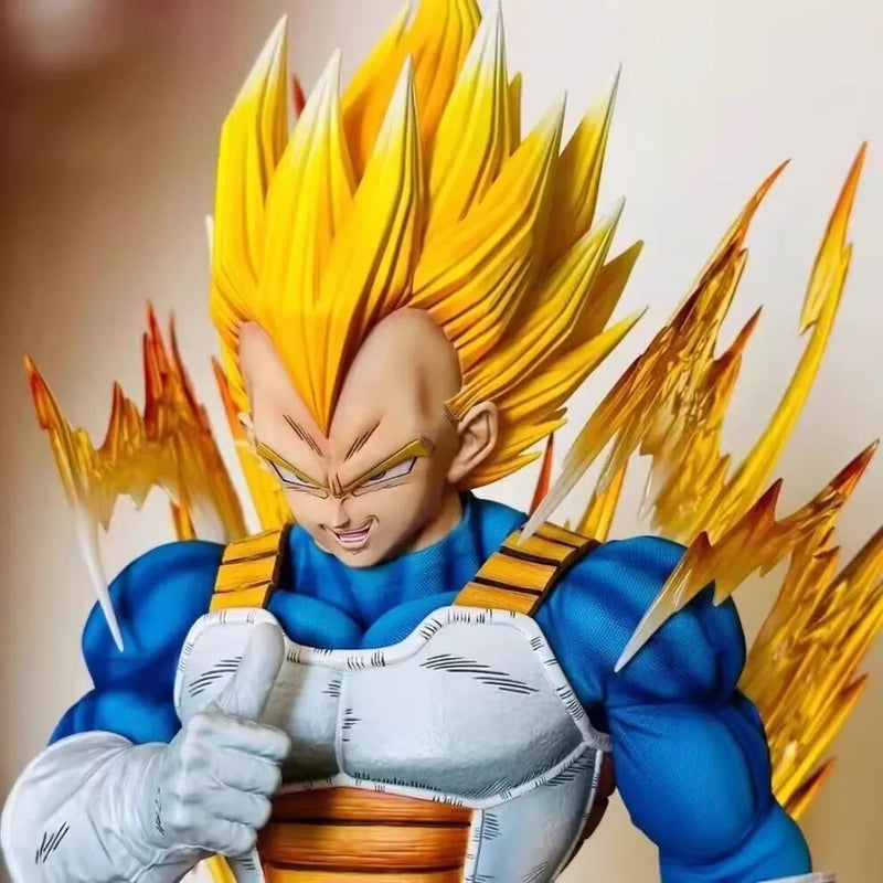 37cm Dragon Ball Cs Vegeta Anime Figures Gk Goku Demonize Super Saiyan Statues Around Anime Scenes Pvc Model Ornament Toy Gifts