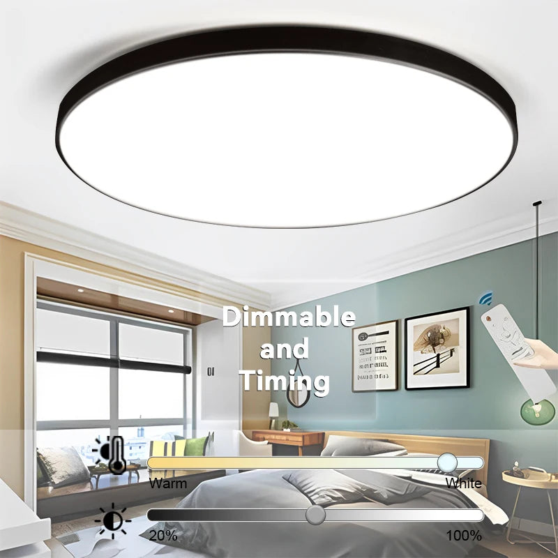 LED Ceiling Lamp Remote Control Ceiling Chandelier Modern Lustre Smart Dimmable Led Ceil Lighting Fixture For Living Room Home