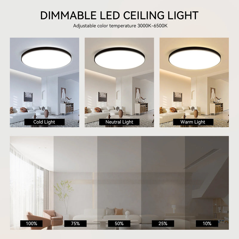 LED Ceiling Lamp Remote Control Ceiling Chandelier Modern Lustre Smart Dimmable Led Ceil Lighting Fixture For Living Room Home