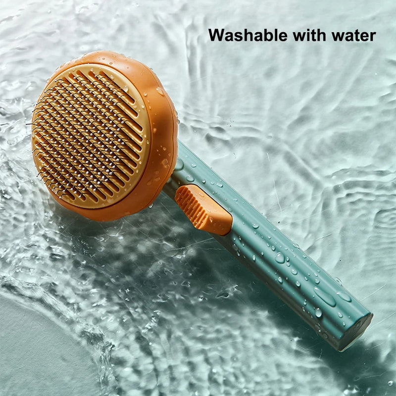 Pumpkin Cat Dog Brush Self Cleaning Slicker Brush Comb for Dogs Cats Grooming Comb Pet Cleaning Grooming Tool Dog Accessories