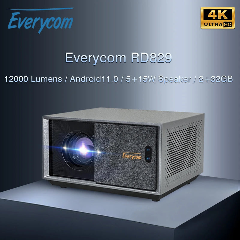 Everycom Full HD RD829 Projector 5G WiFi LED 4K Video Movie Smart Android 11.0 12000 Lumen Projectors Home Theater Cinema Beamer