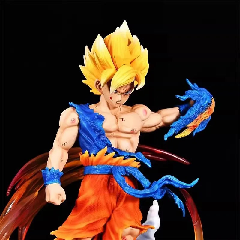 27cm Dragon Ball Z Anime Figure Gk Son Goku Action Figure Super Saiyan Statue Pvc Figure Model Toys Ornament Collection Doll Kid