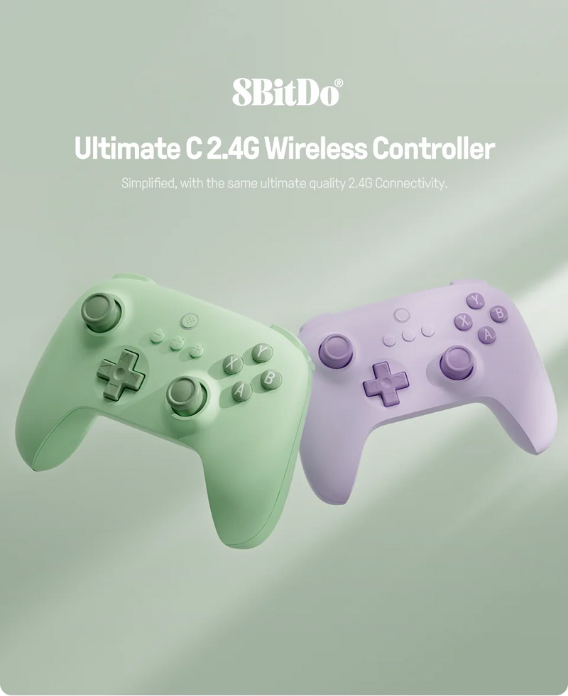 8BitDo-Ultimate C Gamepad Wireless 2.4G Connectivity Ultimate Series Simplified Version for PC, Windows 10 ,11, Steam PC