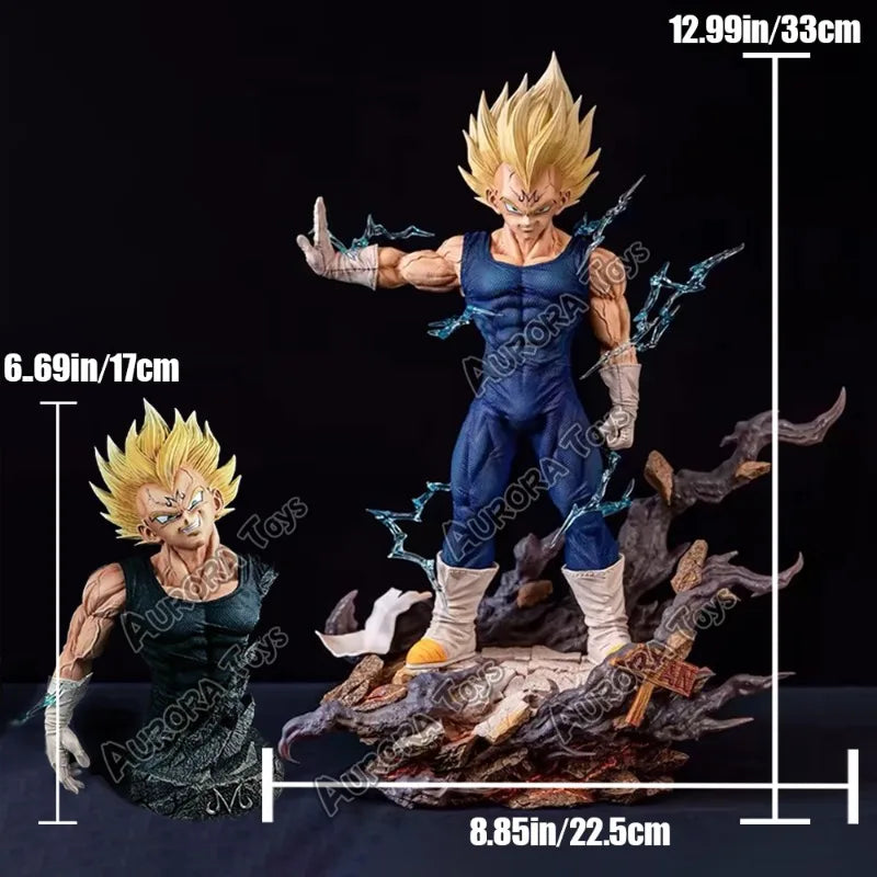 12.99in/33cm Anime Dragon Ball Z Figure Majin Vegeta Figurine PVC Action Figures Collection Model Toys Gifts