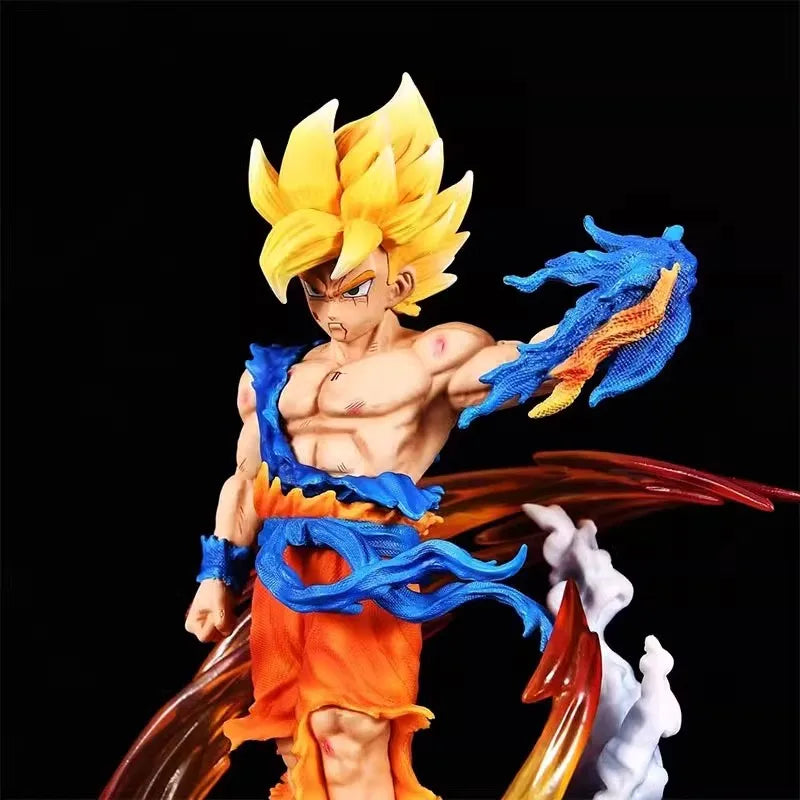 27cm Dragon Ball Z Anime Figure Gk Son Goku Action Figure Super Saiyan Statue Pvc Figure Model Toys Ornament Collection Doll Kid