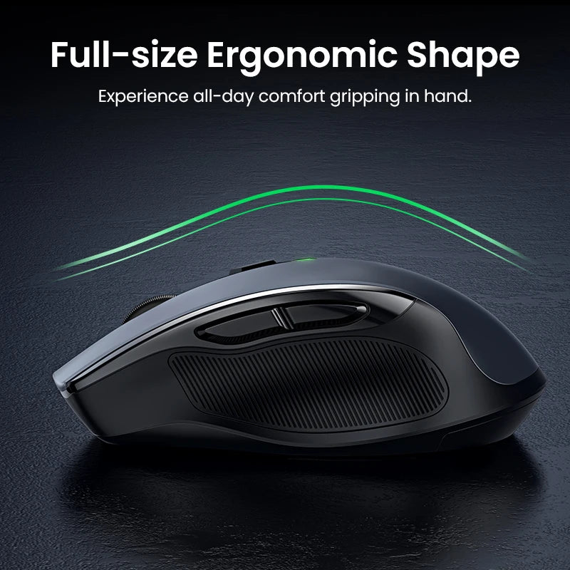 【NEW】UGREEN Mouse Wireless Ergonomic Mouse 4000 DPI Silent 6 Buttons For MacBook Tablet Laptop Mute Mice Quiet 2.4G Mouse