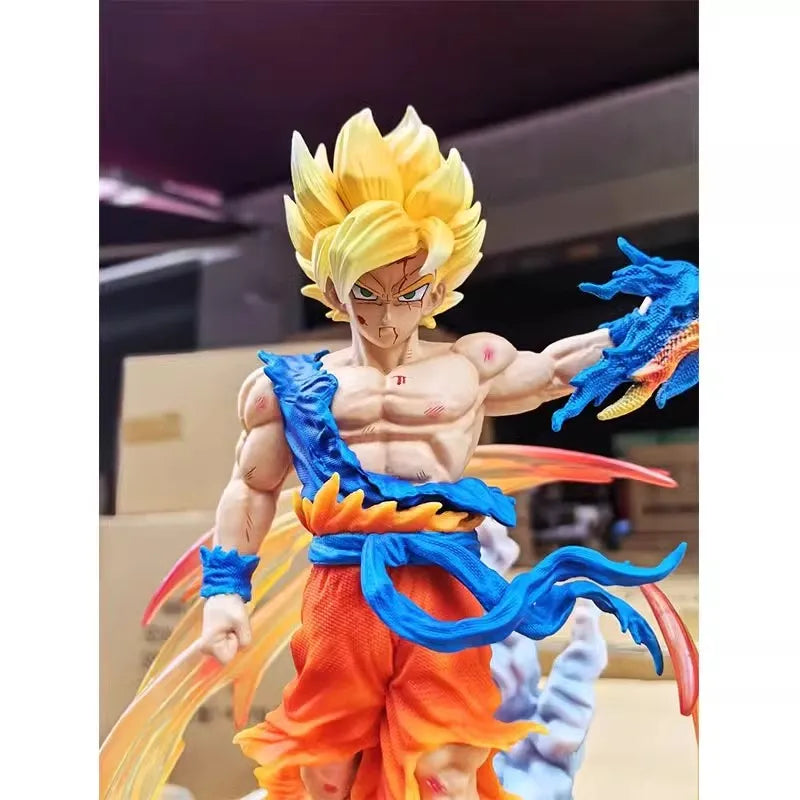 27cm Dragon Ball Z Anime Figure Gk Son Goku Action Figure Super Saiyan Statue Pvc Figure Model Toys Ornament Collection Doll Kid