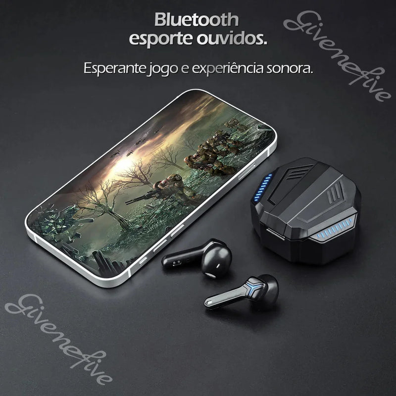 TWS Pro60 Fone Bluetooth 5.1 Fone De Ouvido Sem Fio Hi Fi À Prova D' Água, Redução De Ruído, Esporte Earbud com Microfone para