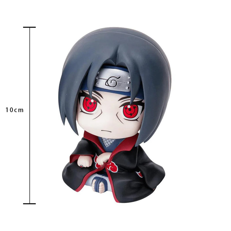 Hot 10cm Naruto Anime Figure Uzumaki Naruto Kakashi Uchiha Sasuke Itachi Cute Toys Q Figurals Action Figurine Model