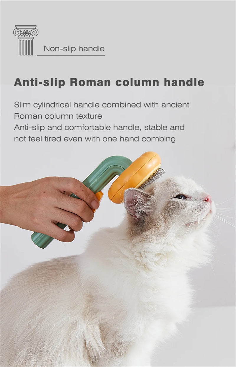 Pumpkin Cat Dog Brush Self Cleaning Slicker Brush Comb for Dogs Cats Grooming Comb Pet Cleaning Grooming Tool Dog Accessories