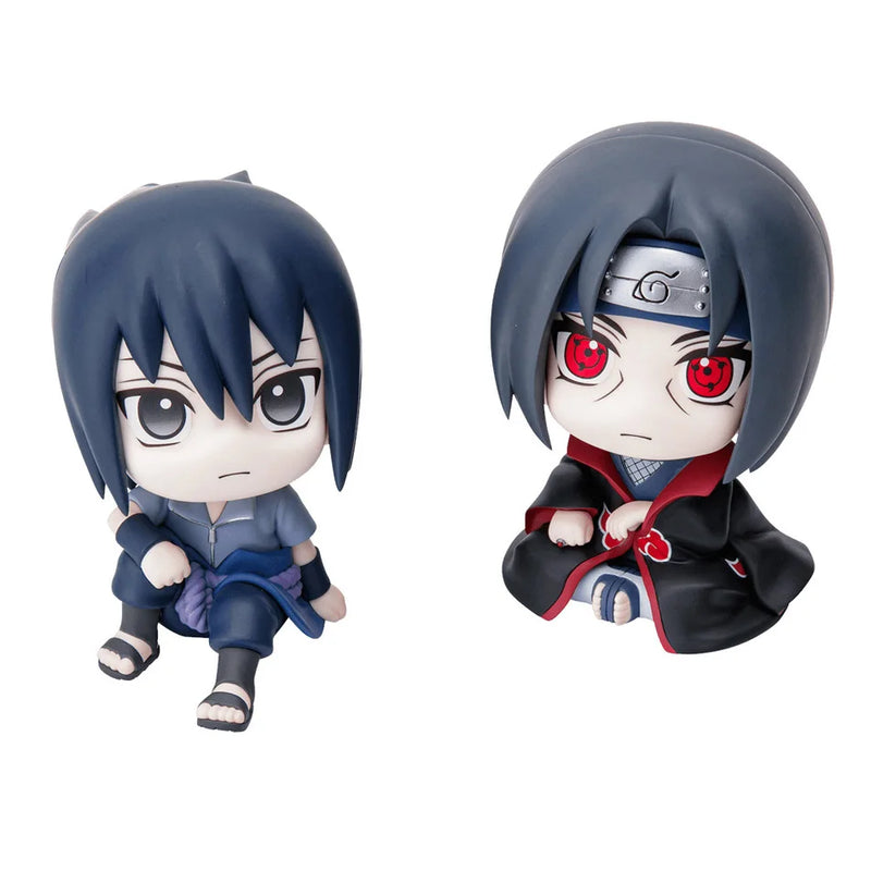 Hot 10cm Naruto Anime Figure Uzumaki Naruto Kakashi Uchiha Sasuke Itachi Cute Toys Q Figurals Action Figurine Model