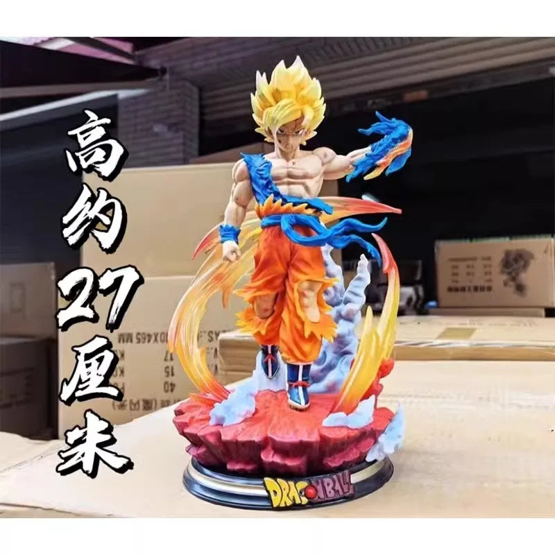 27cm Dragon Ball Z Anime Figure Gk Son Goku Action Figure Super Saiyan Statue Pvc Figure Model Toys Ornament Collection Doll Kid