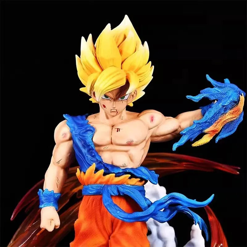 27cm Dragon Ball Z Anime Figure Gk Son Goku Action Figure Super Saiyan Statue Pvc Figure Model Toys Ornament Collection Doll Kid