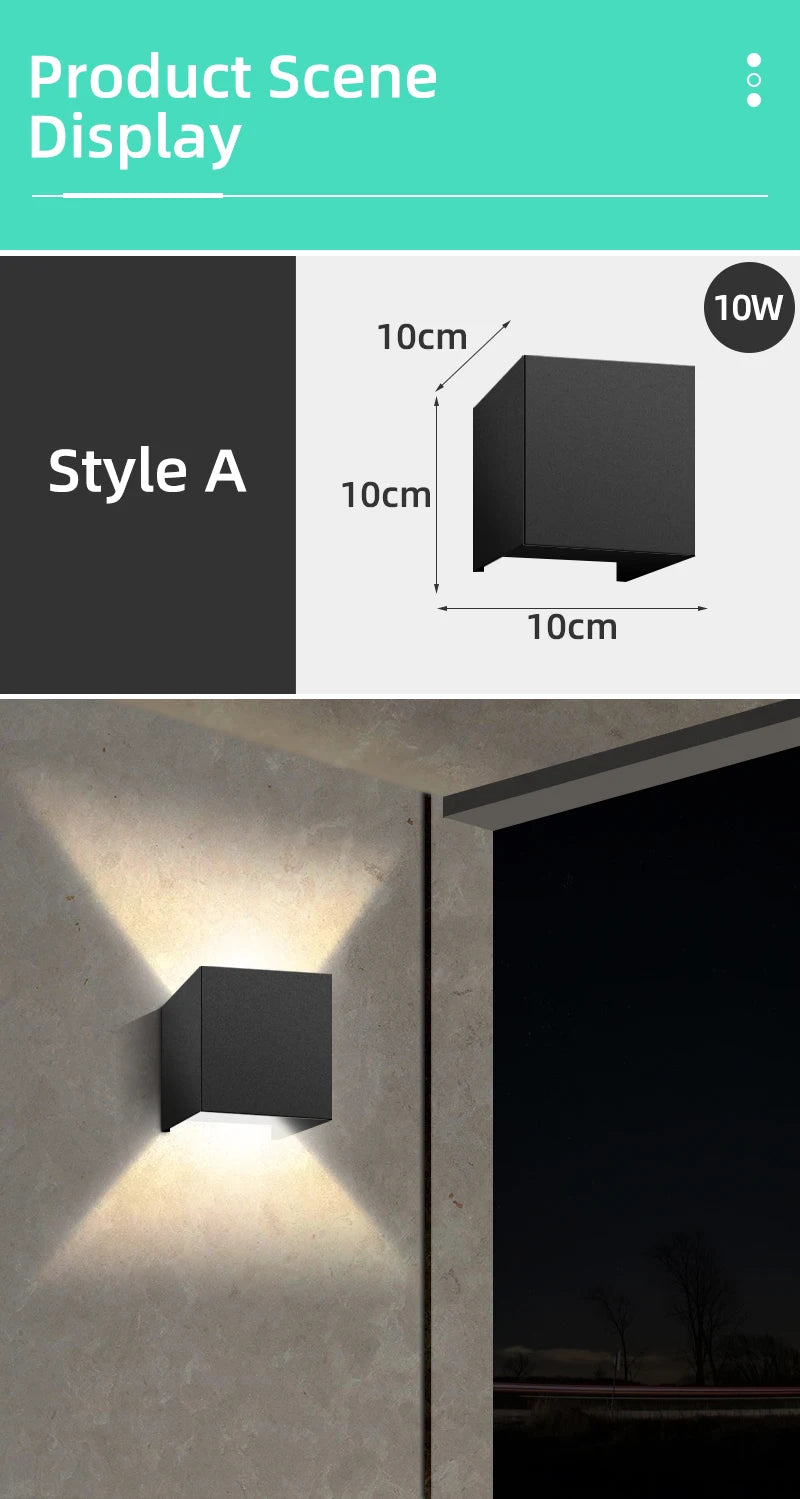 Wall Light LED Outdoor Waterproof External Stairs Interior Decor House Bedroom Living Room Fixture Decorative Home Lamp Wall Led