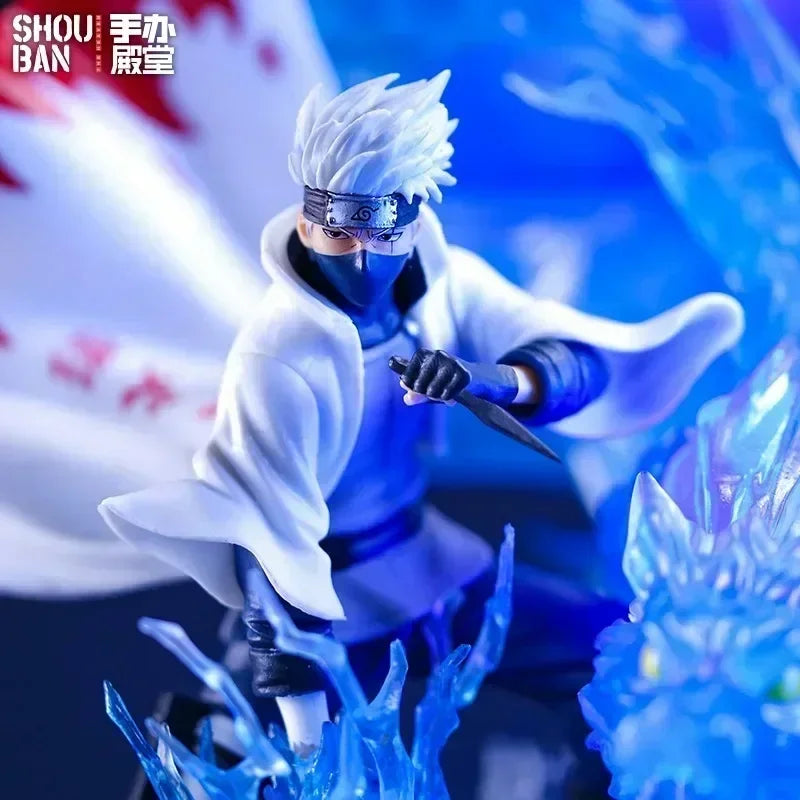 26.5cm Anime Naruto Action Figures Standing Kakashi Pvc Statue Collection Figures Room Ornament Handmade Boy Birthday Toy Gifts